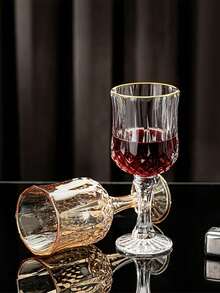 1 件复古山茶花玻璃高脚杯、香槟/葡萄酒杯、饮料杯、饮水杯 - 彩色 - 查看 9