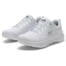 Skechers 女款 GO RUN CONSISTENT 2.0 輕量透氣緩震舒適運動鞋，適合日常通勤、戶外運動與休閒穿著，建議訂購小一號 128638-WBK - 白色/黑色 - 查看 5