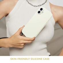 适用于三星 Galaxy S25 Ultra 和 13/16 Pro Max/11 的液态硅胶手机壳，也适用于 A06/A16/A26/A36/A56/A15/A35/A55 等型号。 - 白色 - 查看 3