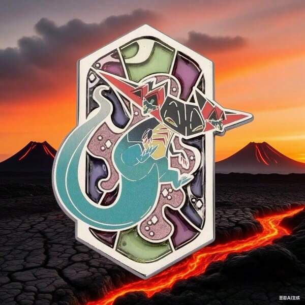 1pc Fantasy Magic Dragon Badges - Glowing Enamel Pins For Gamers & Fantasy Lovers, Stitch Toys, Travel Toys, Classroom Fidget Toys, Mini Bath Toys, Christmas Stationery, Stress Ball, Birthday Gift, Christmas Gift, Halloween Gift, Christmas Eve Gift, Perfect Gift, Toys, Games