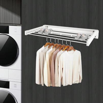 Stendibiancheria per bucato, stendibiancheria da parete, stendibiancheria salvaspazio, stendibiancheria pieghevole per interni ed esterni