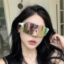 1/2 Pair Oversized Casual PC Glasses, Decorative Lenses, Suitable For Everyday Leisure And Daily Life
