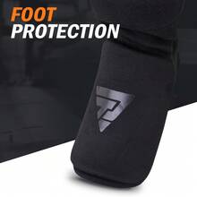 1 Pair Knitted Muay Thai/MMA Leg Guards, Adult Unisex Leg & Foot Protection For Training & Competition