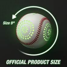 Light Up Baseball With LED Rechargeable, 9 Lighting Modes Glow In The Dark Baseball, Official Size Leather Weighted Baseballs For Day Night Indoor Outdoor, Sport Toys Games Gifts For Boys 8-12 - Bóng chày đơn - Xem 2