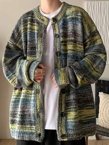 Men Cardigans - Yeşil - Görünüm 6