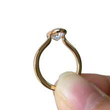 1pc Fashionable And Unique Square Zirconia Oval Main Stone Women's Work Ring