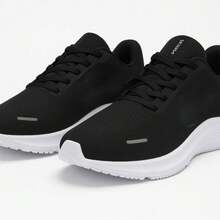 NK Zoom Men's Women's Gym Casual Walking Leather White Black Lightweight Comfortable Super Promotion. - 黑與白 - 查看 3