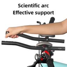 VXM 1 Cặp tay lái xe đạp hợp kim nhôm Aero, Tay lái chia đôi đường dài TT Triathlon, Phụ kiện đạp xe đường trường có tay cầm mở rộng - màu đen - Xem 2