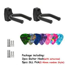 1-4pcs Guitar Hook With 2-12pcs SLL Guitar Picks Conventional Guitar Storage Hooks Instrument Accessories Suitable For Guitar Bass Ukulele - Multicolor - View 10