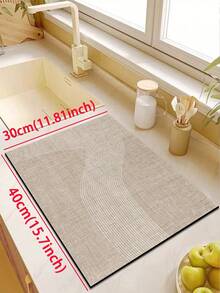 [HOT!!!] 1 tấm thảm sàn nhà bếp bằng gel silica, họa tiết tuyến tính tối giản, phong cách sang trọng, thảm nhà bếp chống mỏi có đệm, độ dày khoảng 3mm, thấm nước, thích hợp cho nhà bếp, phòng tắm, lối vào, phòng giặt ủi - Nhiều màu - Xem 20