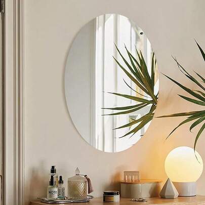 Large Size Acrylic Mirror Wall Sticker - Self-Adhesive Non-Glass Mirror Surface, High Transparency Decorative Mirror Plate, Suitable For Bathroom, Bedroom, Door, Vanity And Home Wall Decor