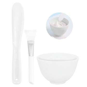 3Pcs Diy Face Mask Mixing Bowl, Microwavable Silicone Facial Mud Bowl Cosmetic Beauty Tool For Home Salon(White)
