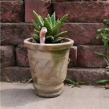2Pcs Cute Cartoon Face Potted Plant Humidity Monitor - Resin Soil Moisture Sensor,No Battery Needed,Cute And Practical Plant Care Accessories,Indoor Gardening Tool,Plant Hydration Monitor,Whimsical Home Decor,Decorative Plant Accessory,Lightweight Resin Rectangular Design For Indoor/Outdoor Use,Contemporary Style,Indoor Plant Decor | Playful Design | Durable Planters,Plant Decorations - Pink - View 3