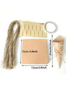 25 /50 /100pcs, Halloween Wrapping Paper, Flower Wrapping Paper, Kraft Paper Bouquet Card Paper, Festive Gift DIY Packaging Supplies, Multi-Purpose Gift Wrapping Paper - Brown - View 6