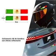 Calcomanía 3D Reflectante con Gota de Resina – Bandera Patriótica para Auto, Moto, Scooter y Maleta |   Cubre Rayones y Decora