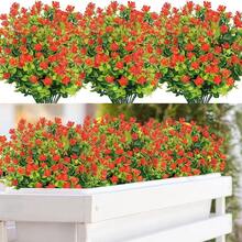 1 Bouquet Artificial Flowers For Outdoor Decoration, Fake Flowers UV Resistant Lifelike Artificial Plants Suitable For Garden, Terrace, Porch, Window Box, Home Decor Indoor And Outdoor - Multicolor - View 14