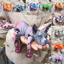 Mystic Meow - 3D Kot Strażnik, Olbrzymia Figurka Kota, Kryształowy Model Bezwłosego Kota, Druk 3D Bezwłosego Kota, Realistyczny, Elastyczny, Stawowy Model Zwierzątka w Skali 1:1, Nadaje Się Do Ogrodu I Sypialni, Idealny Prezent Urodzinowy, Kolorowa Kolekcja, Upominek na Przyjęcie Świąteczne, Prezent Urodzinowy, Prezent Świąteczny, Idealny Prezent, Idealny Prezent dla Miłośników Olbrzymich Kotów. Dekoracja Imprezowa