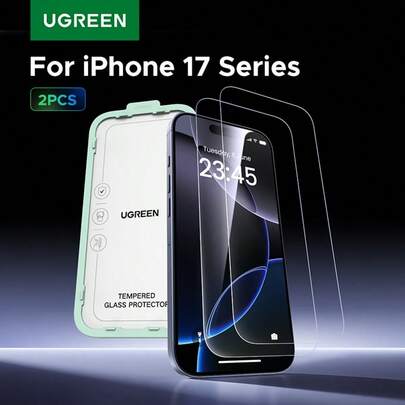  UGREEN 2片装无边框全屏高清屏幕保护膜，兼容 17 Air Pro Max