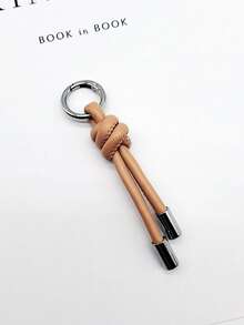 1pc PU Leather Keychain Pendant Minimalist Creative Couple Keyring Accessory Y2K - Multicolor - View 10