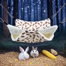 Small Animal Hideaway& Hammock, Cozy House With Roof For Small Pets To Sleep And Hide - Washable Pet Cave& Hideout Corner, Hanging Hammock Hideout Bed, Cage Accessories For Guinea, Hamster, Rat, Glider, Squirrel, Ferret, Kitten, Squirrel, Chinchilla
