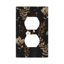 Bohemian Floral Wall Plate Covers - Decorative Electrical Outlet & Switch Plate Covers With Black & Golden Floral Design, Durable Thermoplastics For Farmhouse, Bathroom, Bedroom, Living Room Decor - Easy Install, No Wiring Needed, Outlet Covers For Electrical Outlets, Home Decor, Elegant Decor, Highquality Finish, Decorative Plate, Home Decorators, Farmhouse Style, Stylish Finish, Sturdy Construction, Interior Designers - 1 Gang Duplex - View 3