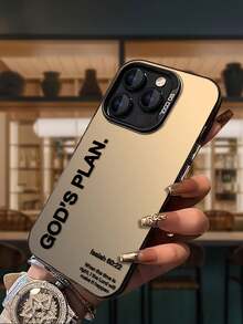 Simple And Fashionable Slim Personalized Creativity Expectation And Reality Laser Pattern Printed Male And Female New Mobile Phone Case Compatible With Iphone16/16Pro/16Promax/16Plus/16E/15/15Pro/15Promax/15Plus/14/14Pro/14Promax/14Plus/13/13Pro/13Promax/12/12Pro/12Promax/11/11Pro/11Promax Gift For Boyfriend/Girlfriend Festival Birthday - 透明黑 - 查看 1