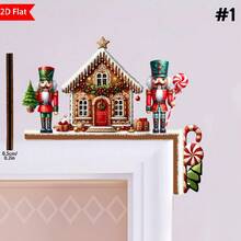 1pc Christmas Door Frame Decoration - Christmas Nutcracker Ornaments Wooden Ornament,Door Corner Decoration,Festive Wall Accents For Indoor, Living Room, Bedroom, Office - No Electricity Needed, Ideal For Holiday Gifts And Seasonal Wall Decor