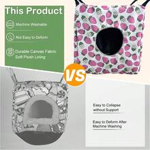 Small Animal Hideaway& Hammock, Cozy House With Roof For Small Pets To Sleep And Hide - Washable Pet Cave& Hideout Corner, Hanging Hammock Hideout Bed, Cage Accessories For Guinea, Hamster, Rat, Glider, Squirrel, Ferret, Kitten, Squirrel, Chinchilla