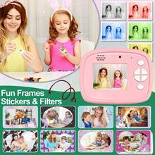 Kids' Printing Toy Camera, Can Take Photos/Record Videos And Instantly Print Images - Multifunctional Photo & Video Printer With 5 Rolls Of High-Resolution Paper, 48MP Dual Lens Cameras In A Gift Box For Kids Birthday, Kids Photo Printing, Children Video Recording, Playful Tech Aesthetic, Children Electronics, Quality Print Output, Young, Parents Of