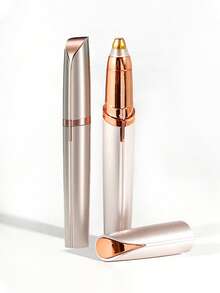 1pc Eyebrow Trimmer, Rechargeable Eyebrow Razor For Women, Painless Eyebrow Hair Remover Tool For Face Nose Hair Removal - Champagne - View 13