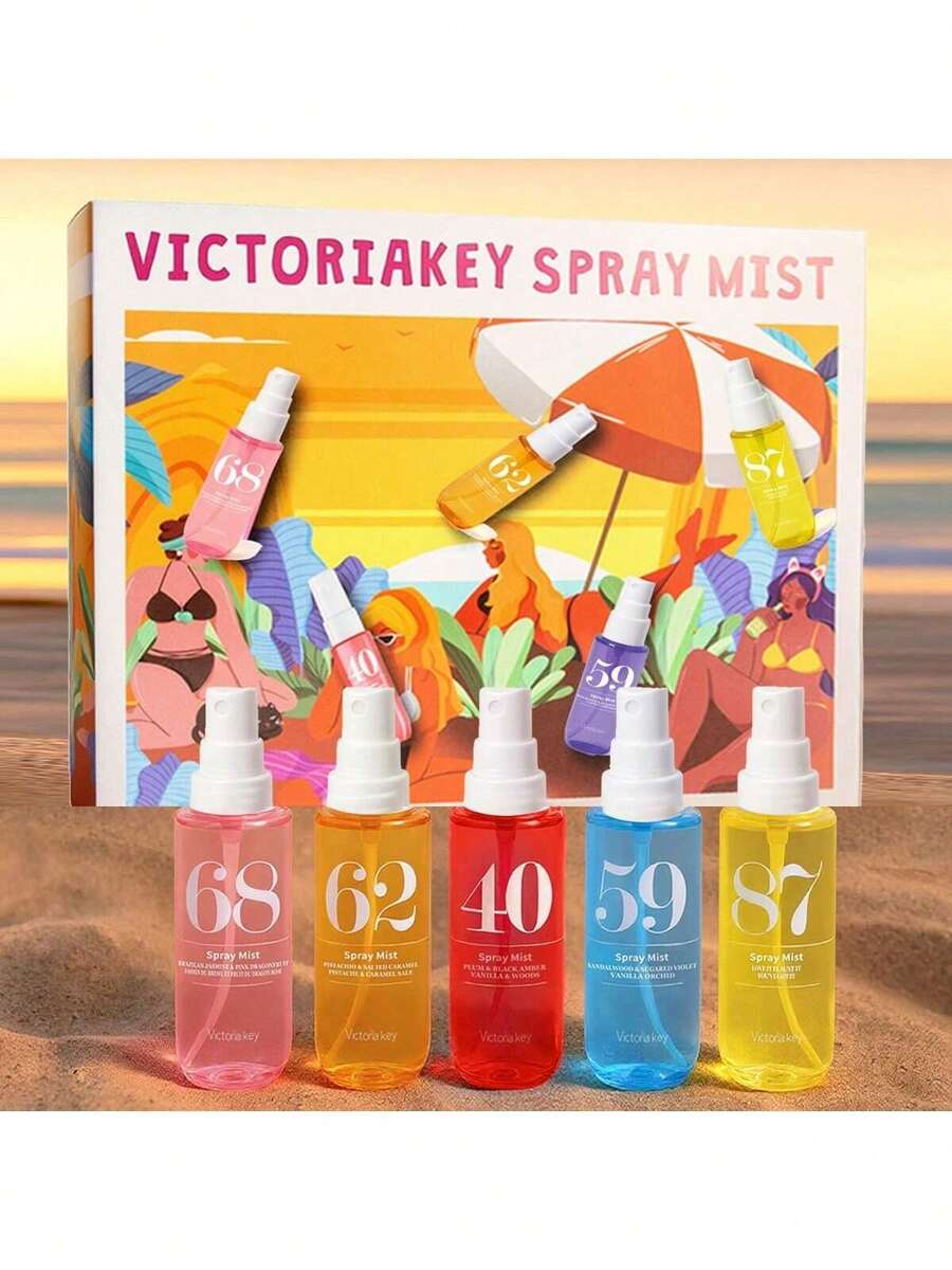 巴西系列喷雾 1/2/4 件套，带礼盒，限量版香薰室内、室外空气清新剂香味多层次增强幸福状态喷雾，持久自然清新迷人香精，释放优雅的里约热内卢香草椰子花香果香柑橘木质水生海洋香味，适合约会、派对、聚会、旅行、度假、居家、酒店、办公室，是送给家人、亲戚和朋友的理想礼物 - 彩色 - 查看 1