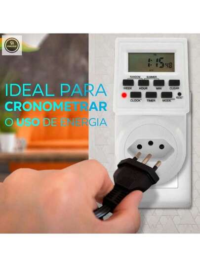 Timer Temporizador Digital Ajuste Tempo Programavel Bivolt Liga Desliga Bomba Agua/ FITA LED