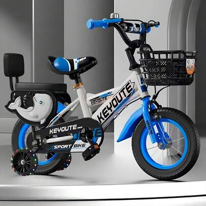 Bicicleta Para Niños Equilibrio Con Pedales Y Canastill 12'' Dos colores rojo y azul Ideal Gift Bike For Children Birthday