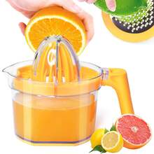 CRENOVA Citrus Juicer 4-In-1 Manual Juicer, Multifunctional Hand Juicer, Lemon Lime Squeezer With Comfortable Grip Handle, 21-Ounce Capacity Orange Juicer (ORANGE) - trái cam - Xem 8