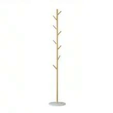 Moderne freistehende Kleiderstange aus Marmor und Schmiedeeisen - schlichtes schwarzes minimalistisches Design mit mehreren Haken, stabiler Metallorganisator für Schlafzimmer, Eingangsbereich, Heimorganisation - zeitgenössische Ästhetik, Kleiderorganisator, Eingangsbereichsverbesserung, elegantes Design, langlebige Konstruktion, Heimdekoration - Weiss - Übersicht 9