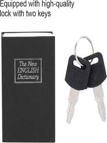 青少年密码书盒，带钥匙的桌面装饰储物盒，密码隐藏秘密储物盒，新奇设计玩具，圣诞礼物 - 彩色 - 查看 5