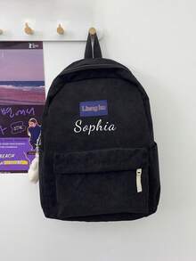 Customize Your Own Backpack For A Casual And Versatile Look. You Can Print Your Name, Letters, Lucky Numbers, And More. Perfect For Everyday Wear, Such As Going To School, Dance Class, And Traveling. Perfect As A Birthday Gift For A Friend Or Daughter, A Souvenir Bag, A Christmas Gift, Or A New Year'S Gift.Without Badge, Picture Is For Reference Only