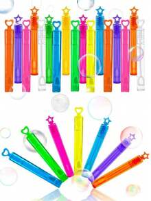 5pcs Mini Cute Bubble Tubes, Mini Bubble Wands, Birthday Party Gift, School Supplies, Wedding Favors, Pinata Fillers, Random Color, Bubble Solution Not Included