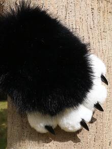 Furry Paw Gloves - Halloween Cosplay Cat Claw Design With Soft Fur, Perfect For Fursuit Paws And Head Accessories - Nhiều màu - Xem 2