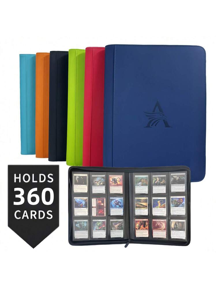 360 card binder 9-Pocket Purple Stores up to 360 cards in Deck Protector sleeves in side 9-Pocket Black 360 Top-Loader Card