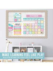 Classroom Calendar, 98 Pieces, Bulletin Board, Hadley Designs, Calendars & Planners, Calendar 2025, Calendar Creative Minimalist, Calendar>Teacher, Yearly Calendars, Calendario 2025-2026, Academic Calendar 2025-2026, Wall Calendar 2025, Numbers Calendar, - 彩色粉彩 - 查看 5