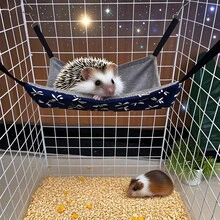 Small Animal Hideaway& Hammock, Cozy House With Roof For Small Pets To Sleep And Hide - Washable Pet Cave& Hideout Corner, Hanging Hammock Hideout Bed, Cage Accessories For Guinea, Hamster, Rat, Glider, Squirrel, Ferret, Kitten, Squirrel, Chinchilla