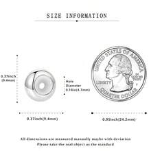 tiantianxue 1pc Silver-Plated Jewelry DIY Elegant High-Quality Minimalist Silicone Spacer Beads Series, Suitable For Women Bracelet/Anklet/Necklace DIY Jewelry Making, Valentine's Day Gift, Daily Fashion Accessory