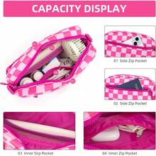 Checkered Crossbody Bag For Men And Women Unisex Small Cute Purses  Shoulder Handbags Wide Strap Small Crossbody Bag With Wide Guitar Strap Camera Purse Shoulder Handbag Satchel - Đen Trắng Kiểm Tra - Xem 3