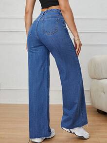 Women Jeans - Dark Wash - View 2