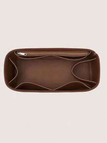 Felt Zipper Pouch Organizer Bag, Tote Bag, Gift Bag, School Supplies, Teacher Gift Accessories - Coffee - View 4