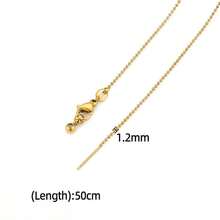 1 Pc Universal Threading Type Necklace Chain Color Retention 18k Gold-Plated Box Chain, O-Shaped Chain, Snake Bone Chain, Suitable For DIY Handcrafted Chain Necklaces, Suitable For Ladies To Layer And Wear Daily - Universal Needle Necklace Chain - View 11