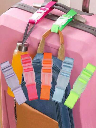1pc Colorful Adjustable Luggage Strap, Portable Travel Luggage Belt With Release Buckle, Travel Accessories, Convenient To Carry, Anti-Theft Luggage Strap,Multi Function Holder Gripper,For Travel Flight Business Trip Holiday For Suitcase Backpack,Practical For Car/Outdoor Trips, Anti-Lost Luggage Tag Strap Summer Travel Essentials Workout School Supplies Camping Holiday Essentials Vacation Cruise.
