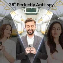 3 pièces Protecteur d'écran en verre trempé de protection de la vie privée plein écran. Protège contre l'espionnage avec un écran anti-regard. Film de protection d'écran compatible avec 17, 16, 15, 14, 13, 12, 11 Pro Max, XS, X, XR, 6, 7, 8, 16, 15, 14 Plus, 12, 13 Mini. Couvercle de protection d'écran en verre clair. Accessoires de protection d'écran de téléphone. Essentiels de protection d'écran, applicables au bouclier quotidien, au bureau, à la vie privée à domicile. Protecteur d'écran de téléphone étanche, antichoc, anti-rayures. - 3 paquet - Voir 8
