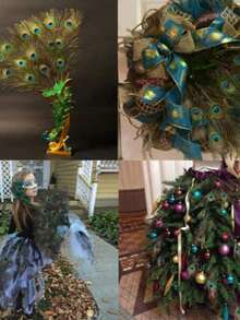 10 Stücke natürliche Pfauenfedern, Heimat-/Hochzeitsmittelpunkt DIY Federn für Tischmittelpunkte, Handwerksaccessoires, Karneval, 25-30cm